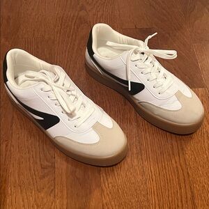 Dolce Vita White and Black Women's Sneakers